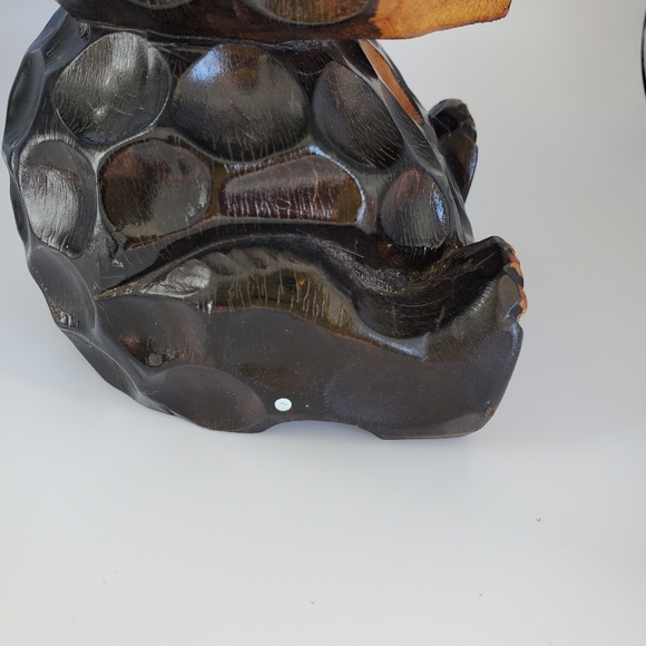 Vintage Japanese Wood Carved Bear. Adorable. Ainu or Kokeshi Style. - Picture 10 of 10